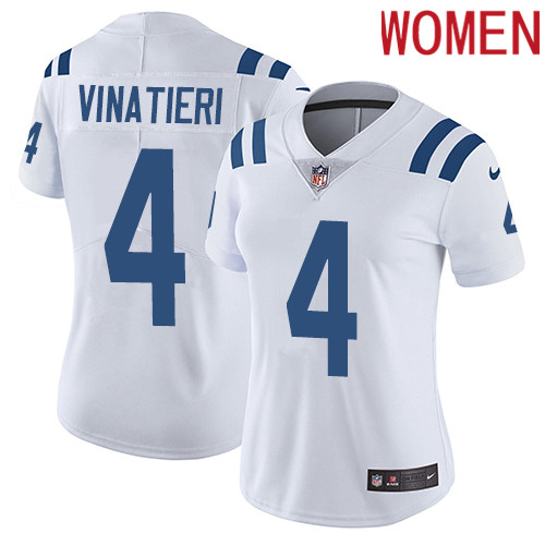 2019 Women Indianapolis Colts 4 Vinatieri white Nike Vapor Untouchable Limited NFL Jersey